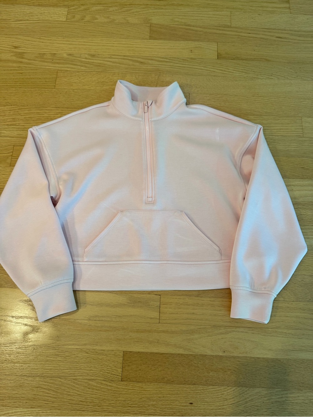 all in motion Pale Pink Cropped Pullover